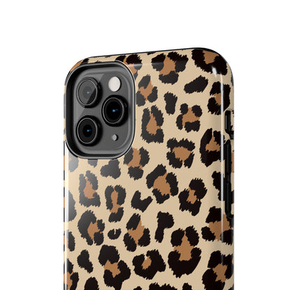 Wild Leopard Print Tough iPhone Case – Bold Animal Pattern Design with Dual-Layer Protection