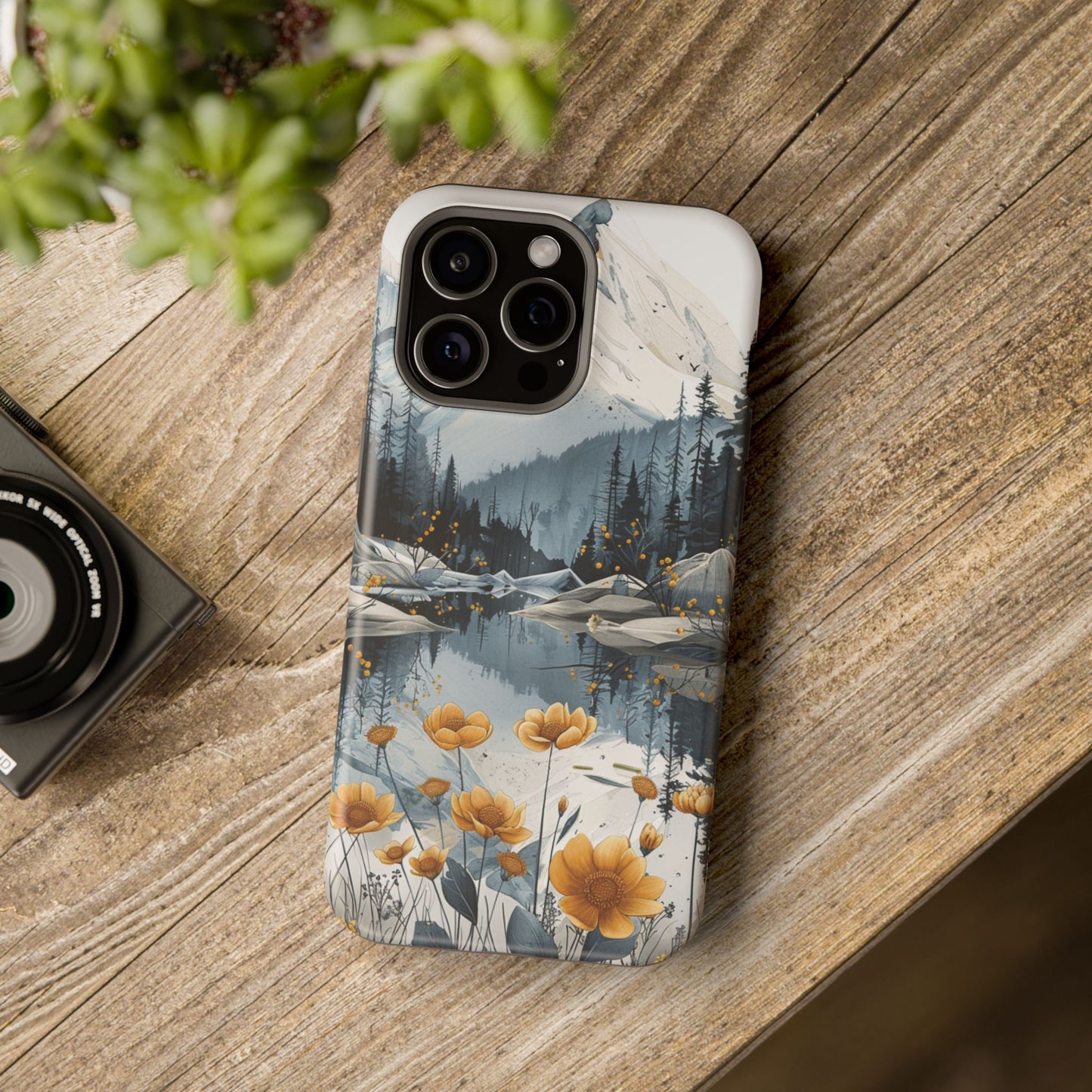 Silver Alpine Wildflower iPhone Case