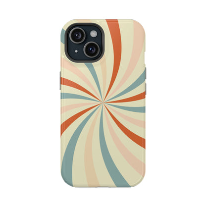 Retro Swirl MagSafe iPhone Case – Durable, Vintage-Inspired Design with Dual-Layer Protection