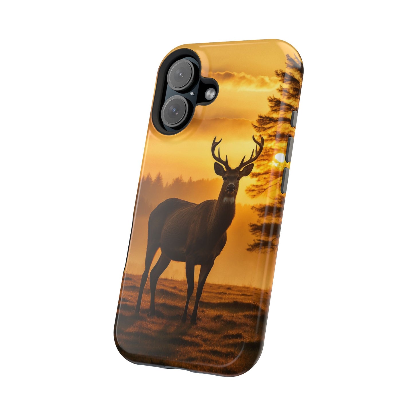 Sunset Majesty: Regal Stag – MagSafe iPhone Case