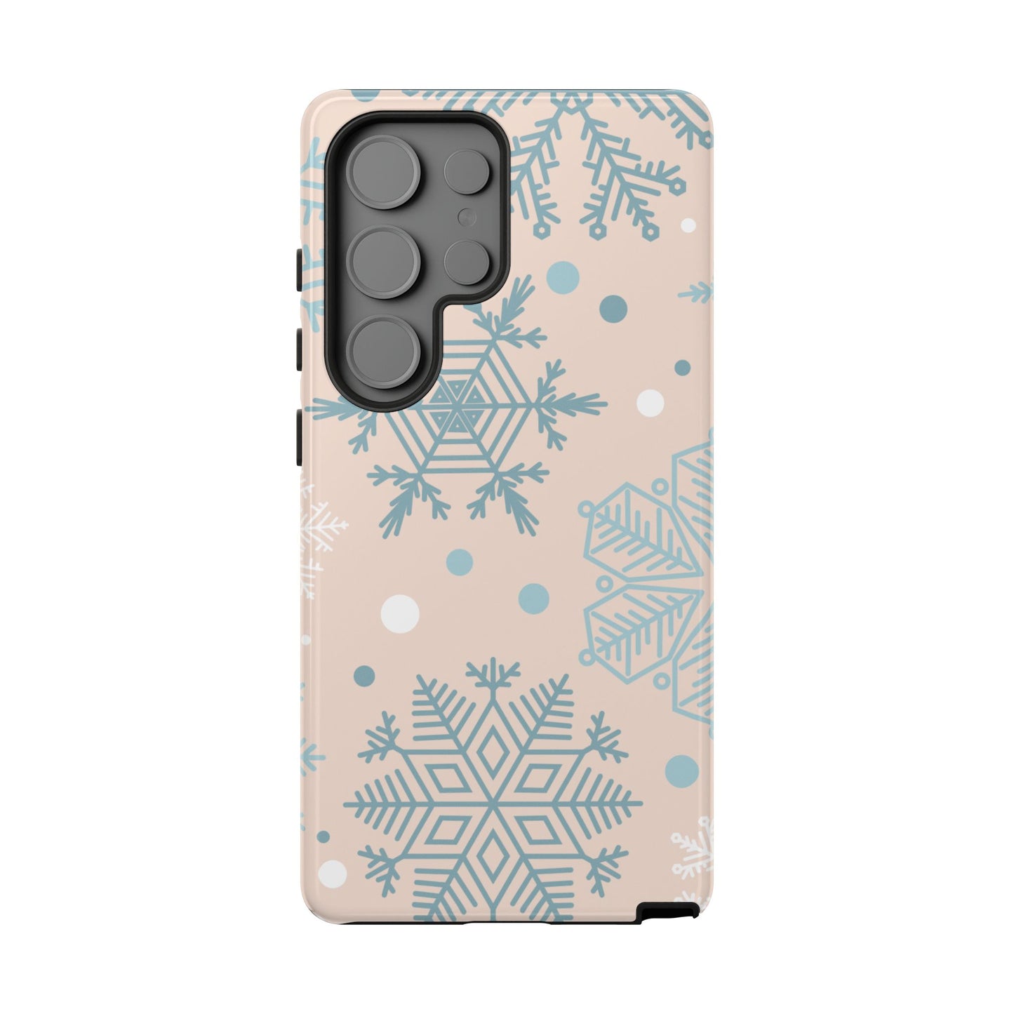 Winter Snowflakes Samsung Galaxy Case – Shockproof, Smooth Matte Finish, Dual-Layer Protection