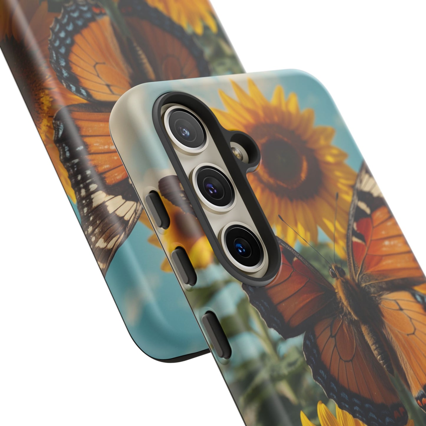 Vibrant Butterfly & Sunflower – Samsung Galaxy Case