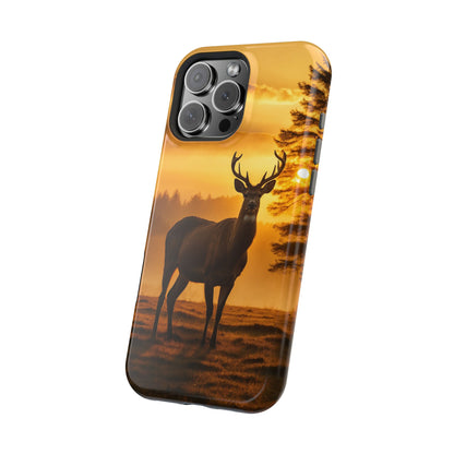 Sunset Majesty: Regal Stag – MagSafe iPhone Case