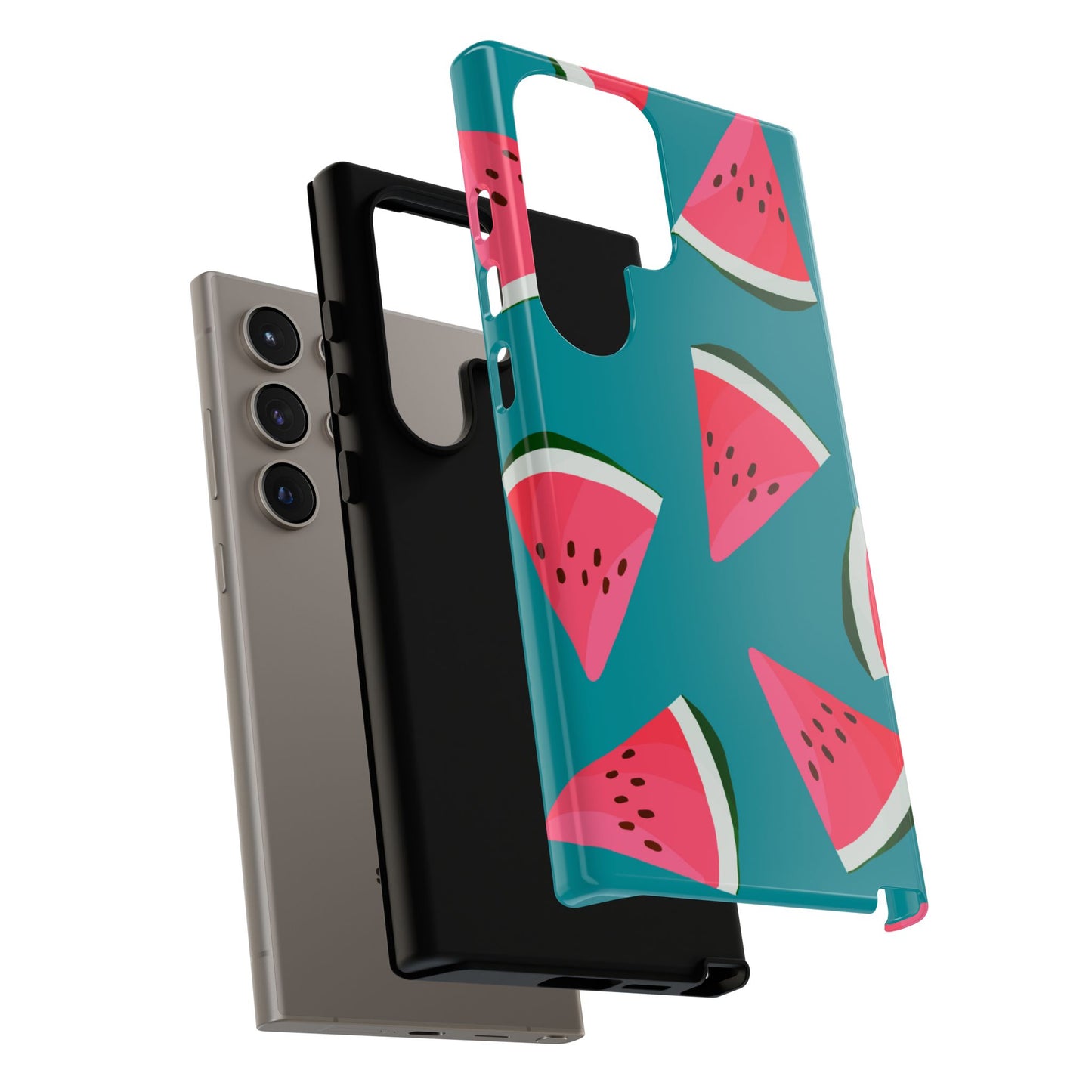 Watermelon Bliss Samsung Galaxy Case – Vibrant Summer Fruit Design on Teal Background