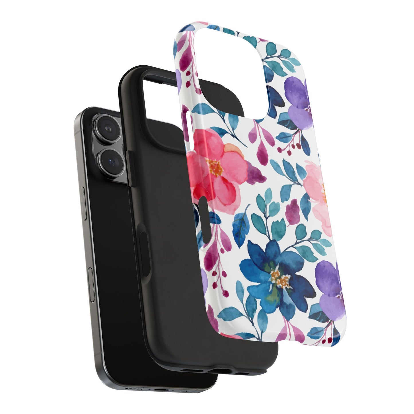 Mystic Bloom – iPhone Case with Elegant Watercolor Floral Design