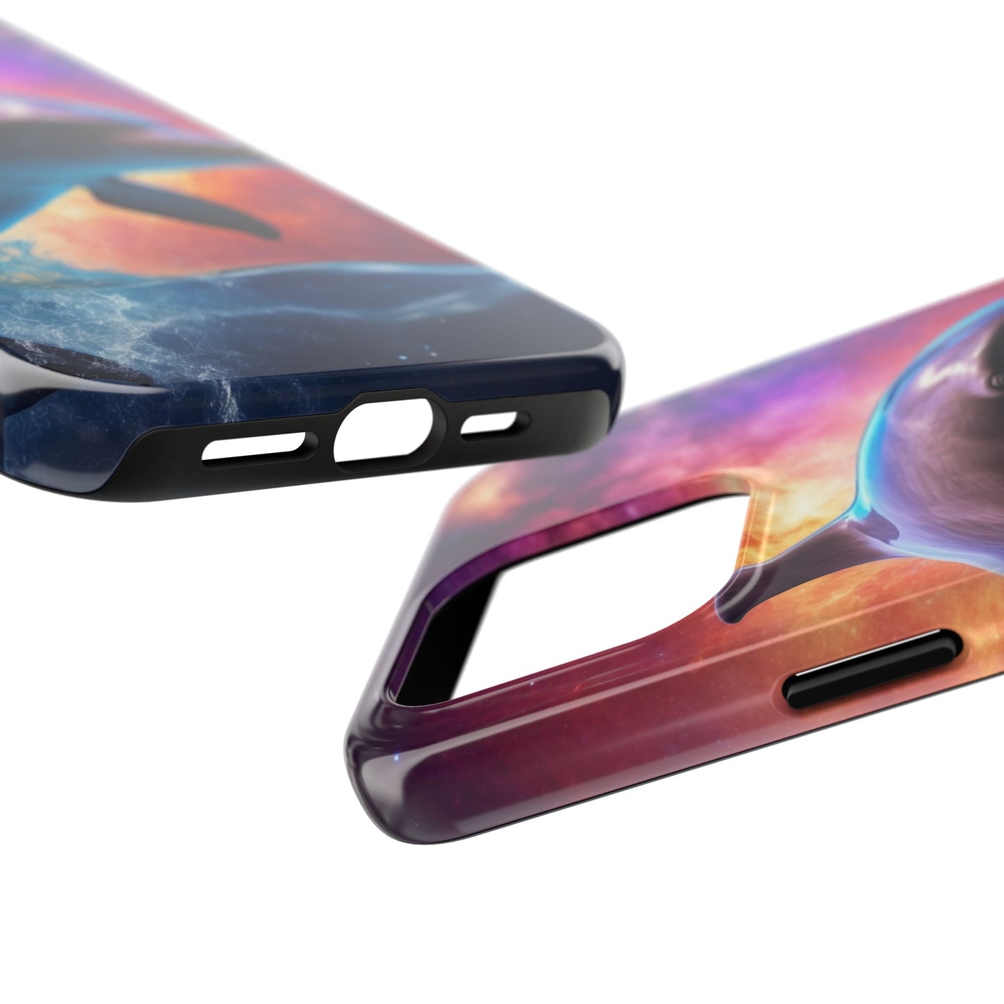 Cosmic Dolphin Galaxy Art - iPhone Case