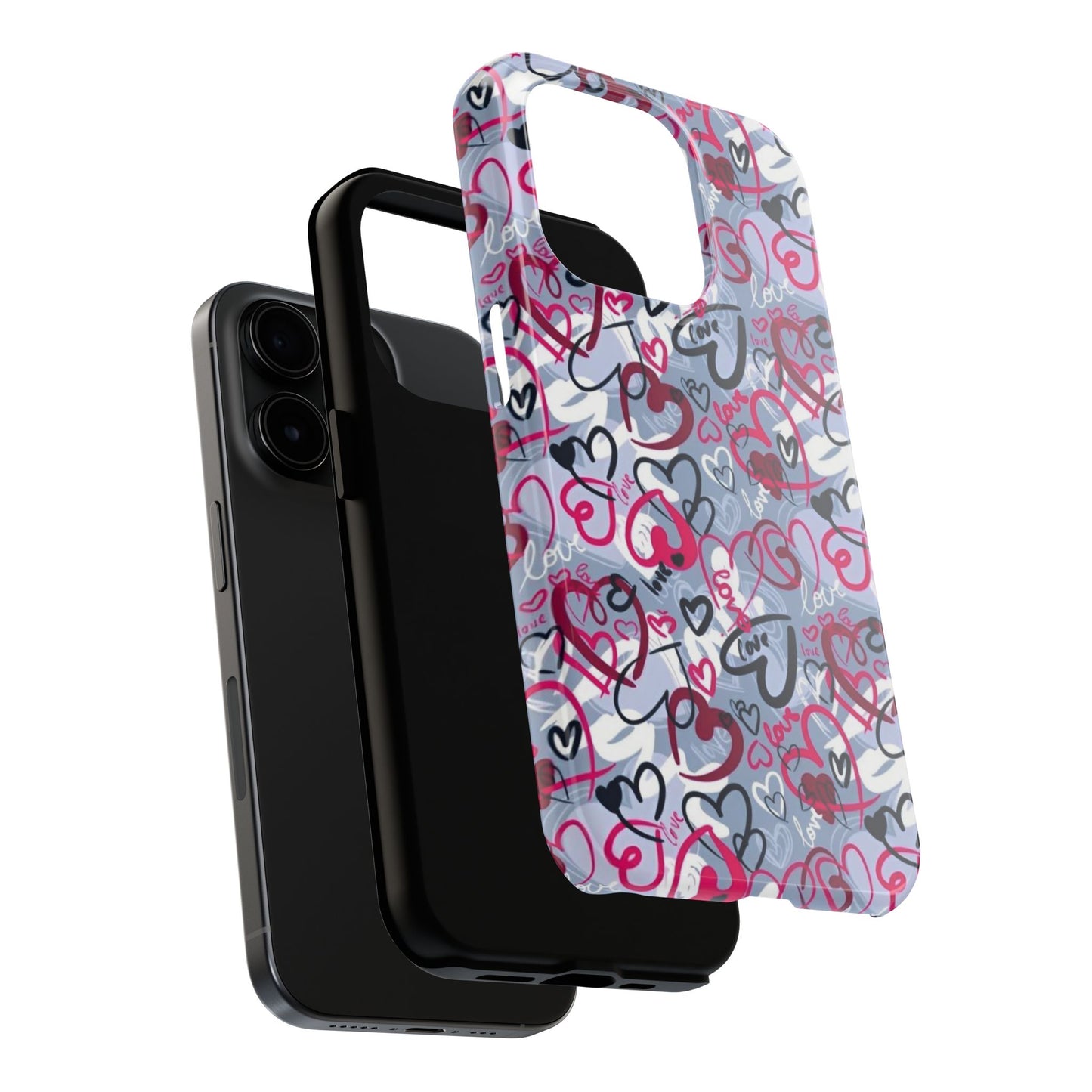 Graffiti Love Hearts iPhone Case