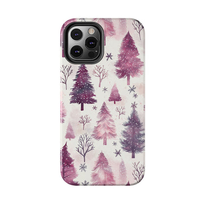 Winter Wonderland Purple Christmas Trees – iPhone Series Case