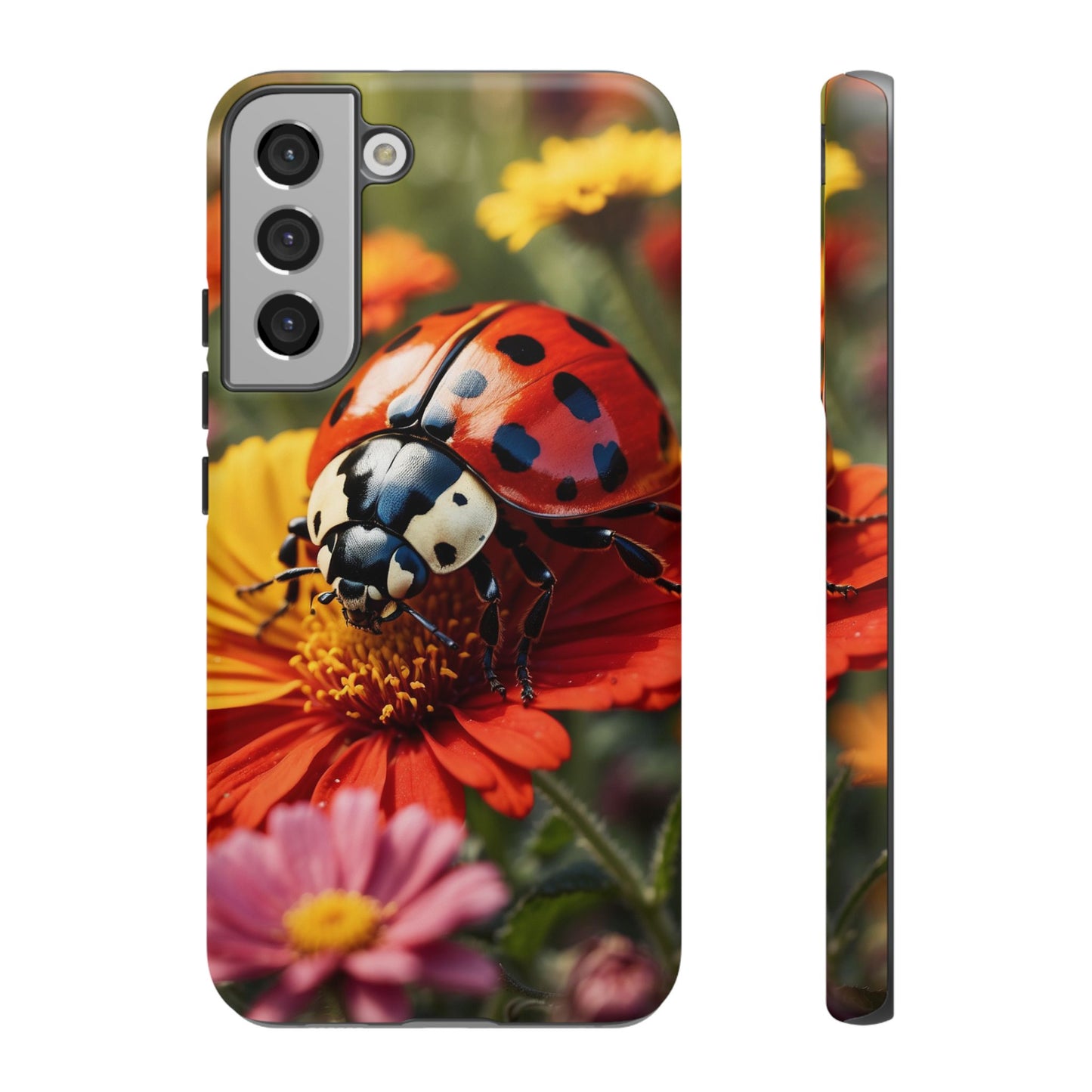 Ladybug on Orange Daisy - Samsung Galaxy Case