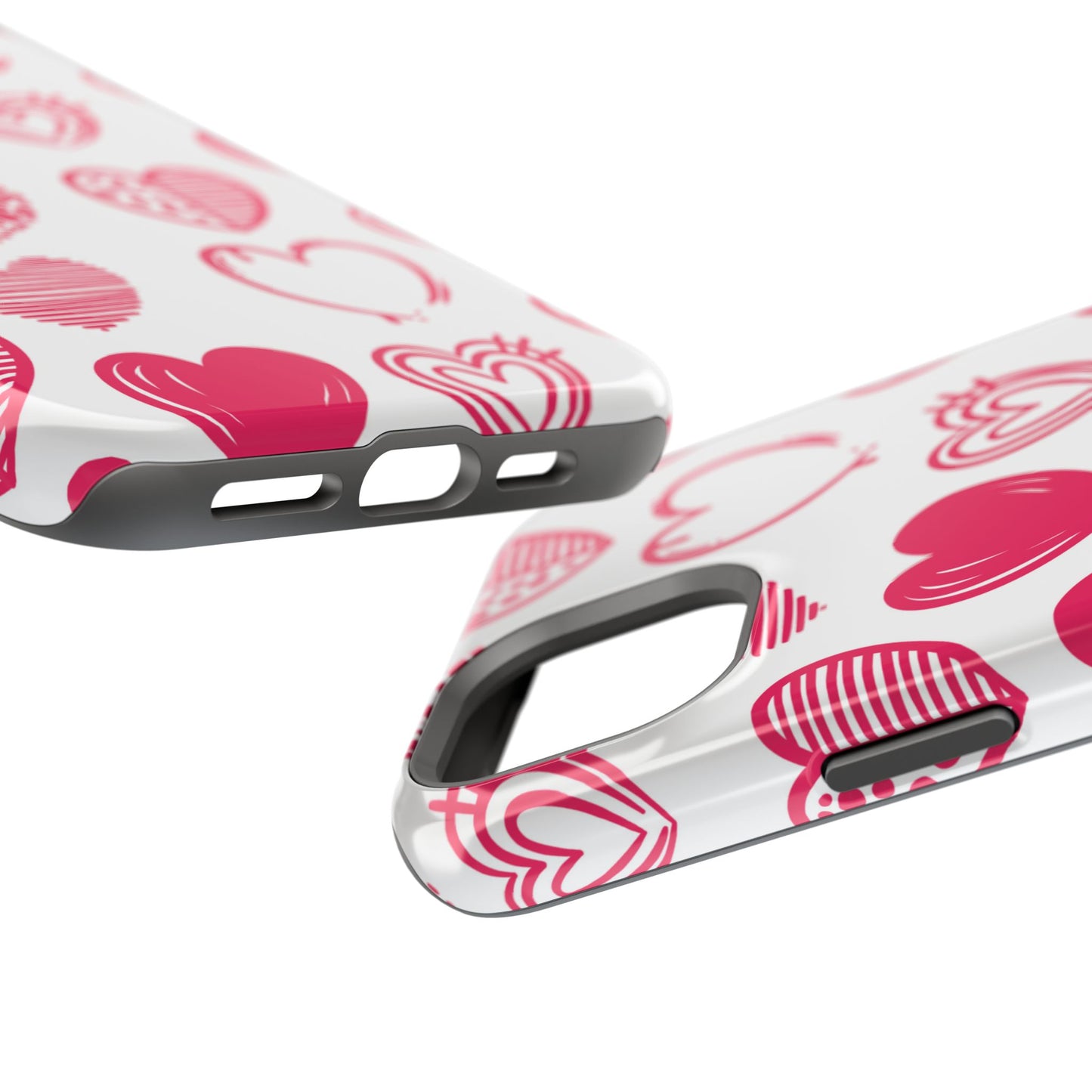 Funky Pink Hearts – MagSafe iPhone Case