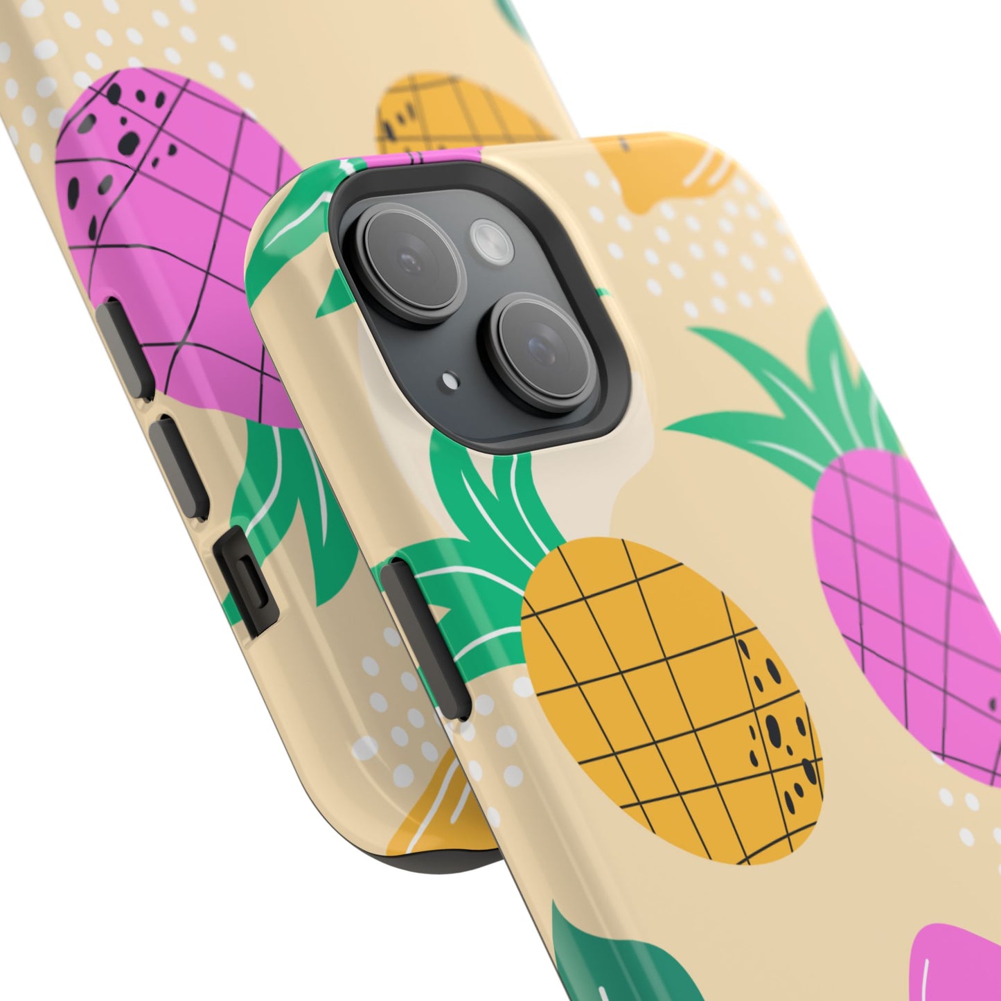 Tropical Pop MagSafe iPhone Case – Fun Pineapple & Lemon Design with Vibrant Summery Colors