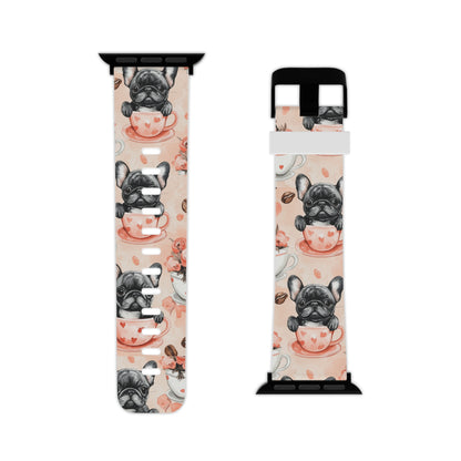 French Bulldogs in Heart Apple Watch Band