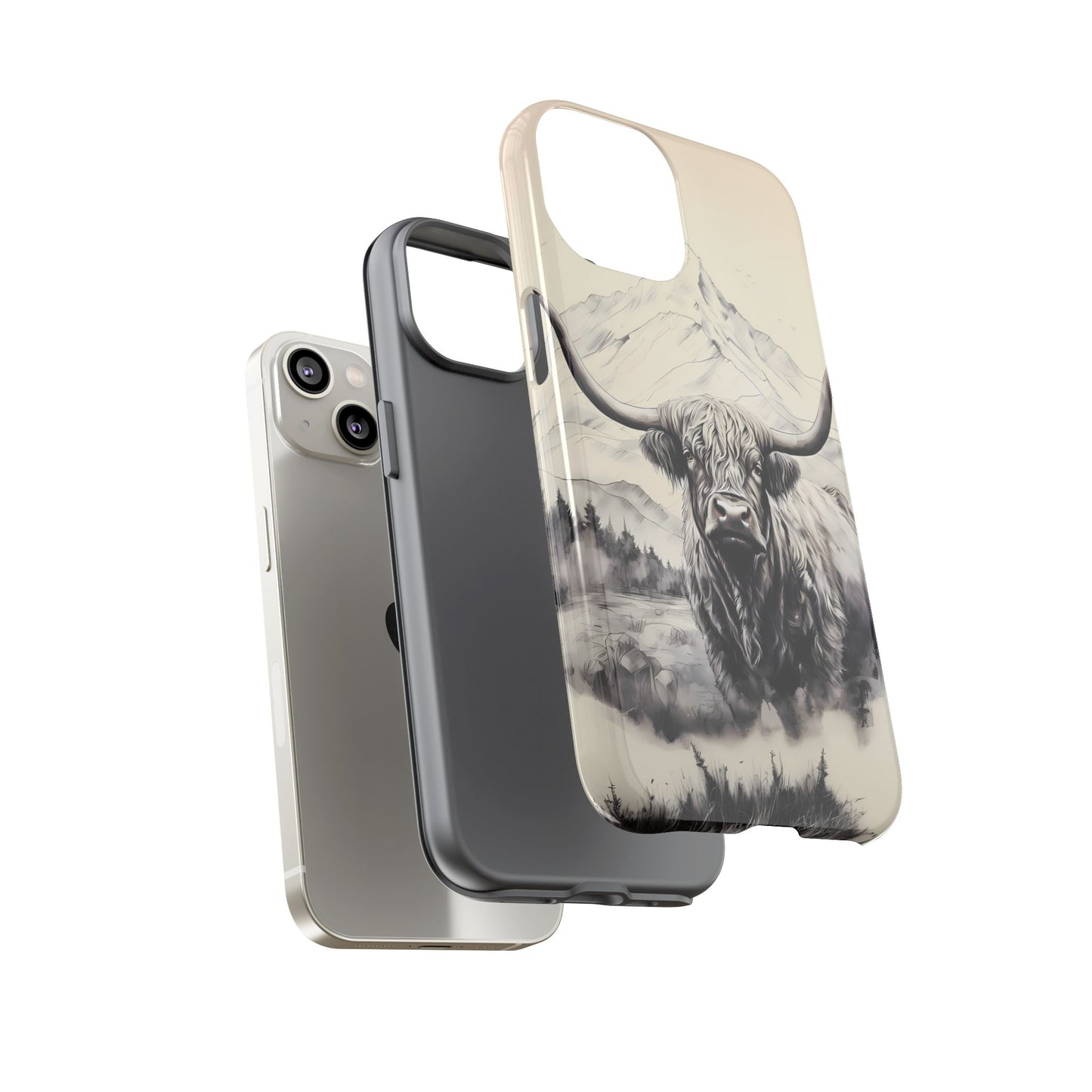 Highland Cow Western iPhone Case