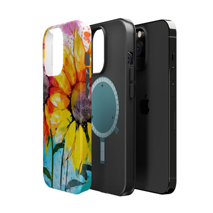 Bold Watercolor Sunflowers - MagSafe iPhone Series Case