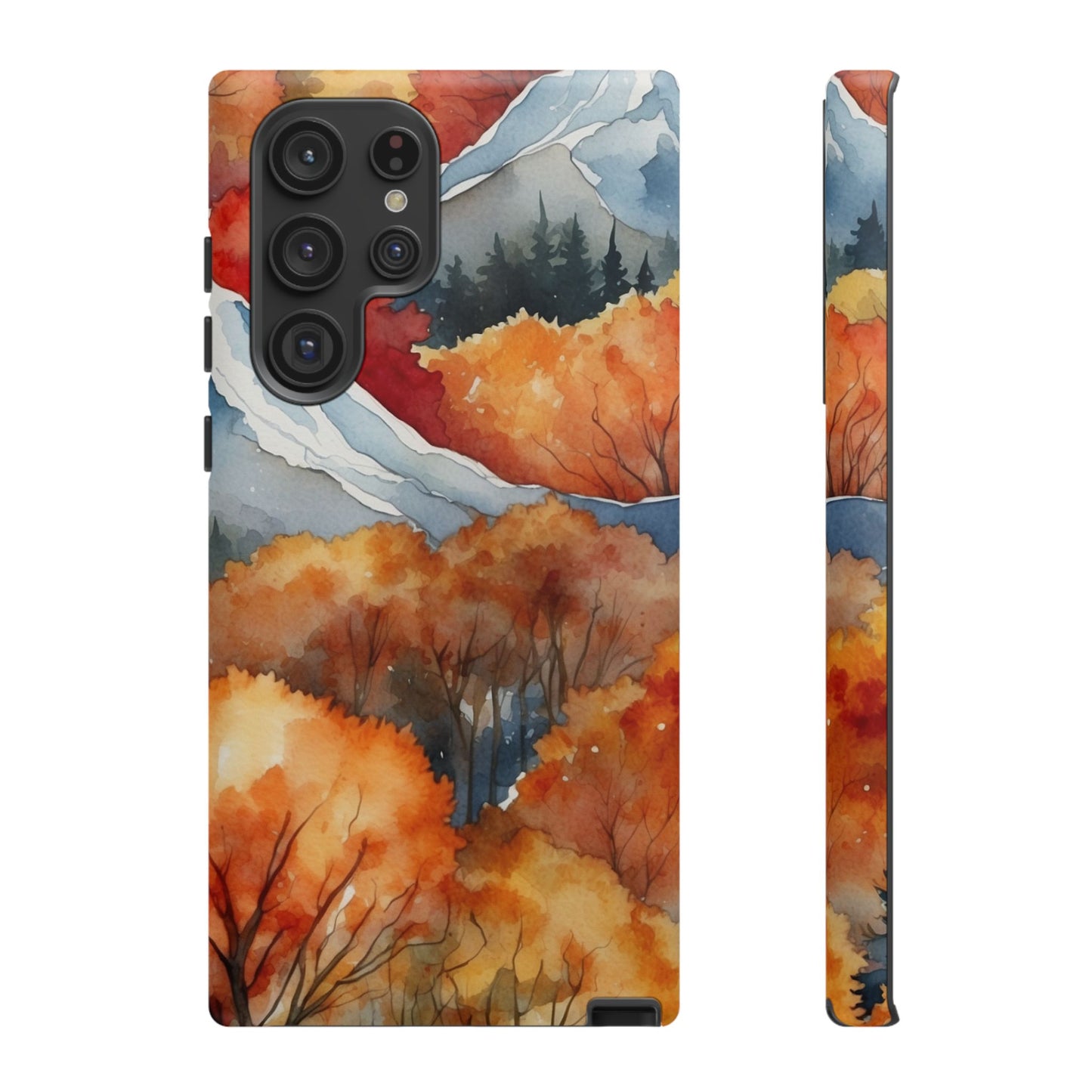 Autumn Mountain Forest Watercolor - Samsung Galaxy Case