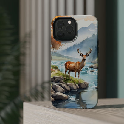 MagSafe-Compatible iPhone Case – Serene Valley Stag