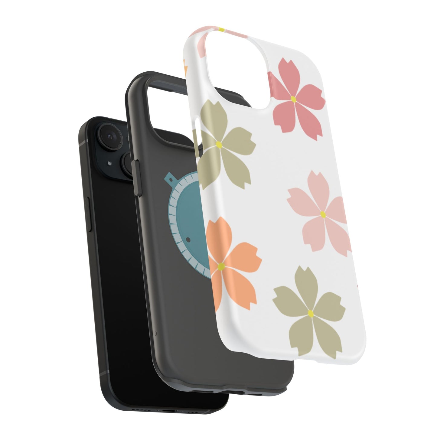 Pastel Sakura Blossom Tough MagSafe iPhone Case – Durable Design with Soft Matte Finish