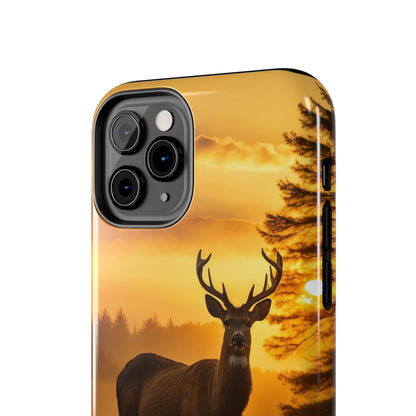 Sunset Majesty: Regal Stag – iPhone Case