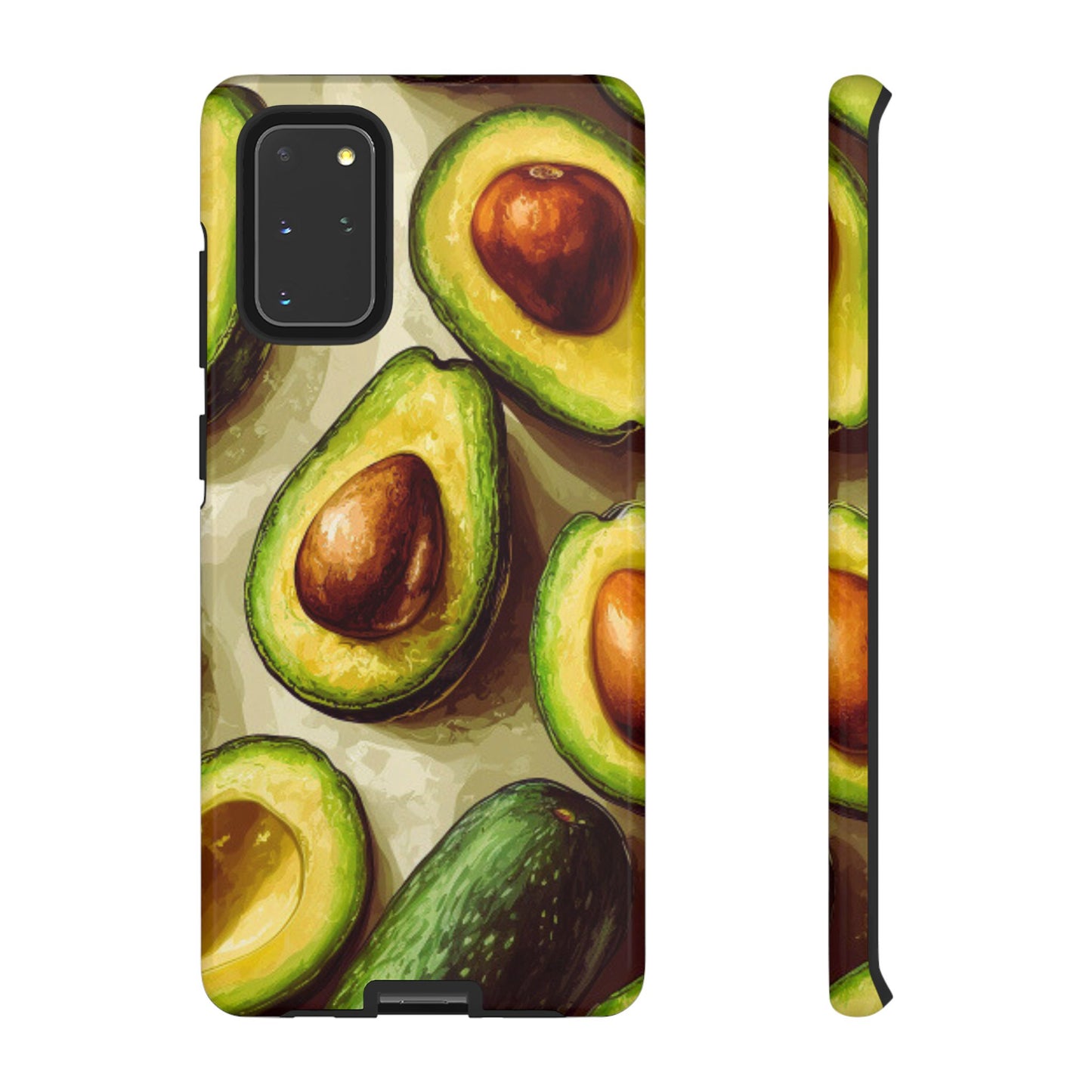 Realistic Avocado Samsung Galaxy  Case – Detailed Green Fruit Design, Shockproof Protection