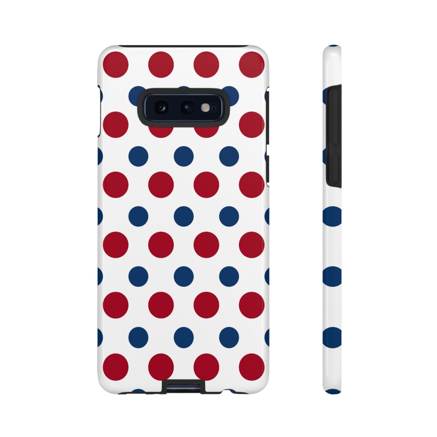 Patriotic Navy, White, and Red Polka Dot Samsung Galaxy Case