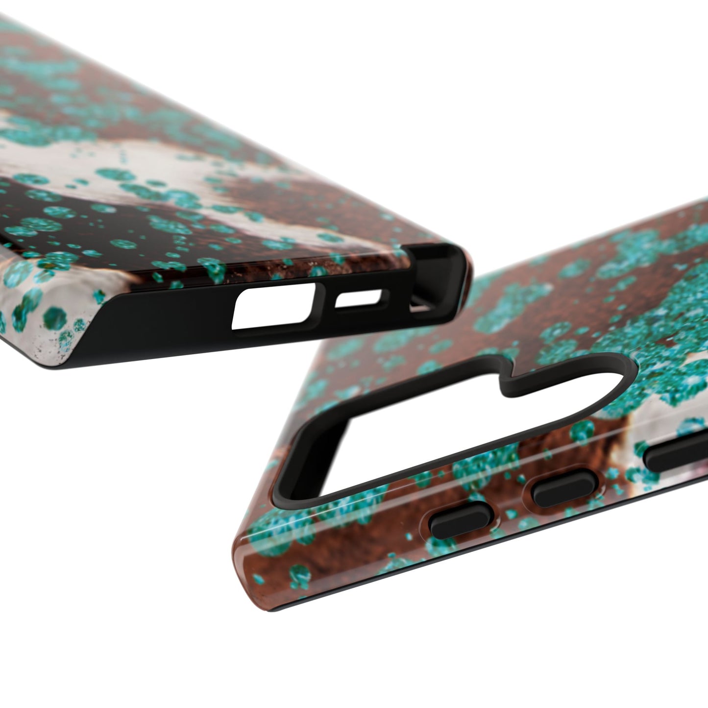 Teal Glitter Cowhide - Samsung Galaxy Series Case