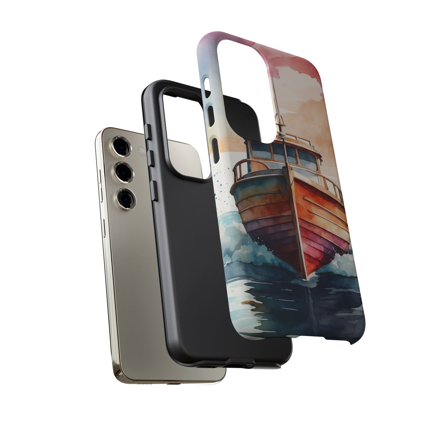 Sunset Sail Watercolor Boat – Samsung Galaxy Series Case