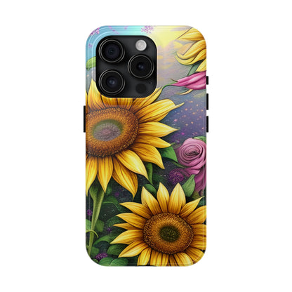 Whimsical Sunflower & Rose Garden - iPhone Series Case