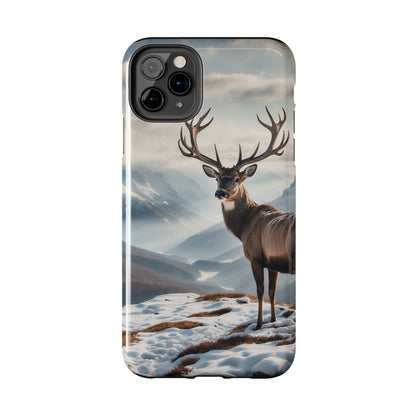 Alpine Majesty: Stag in Snow – iPhone Case