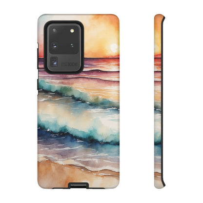 Sunset Waves Samsung Galaxy Case – Vibrant Watercolor Design