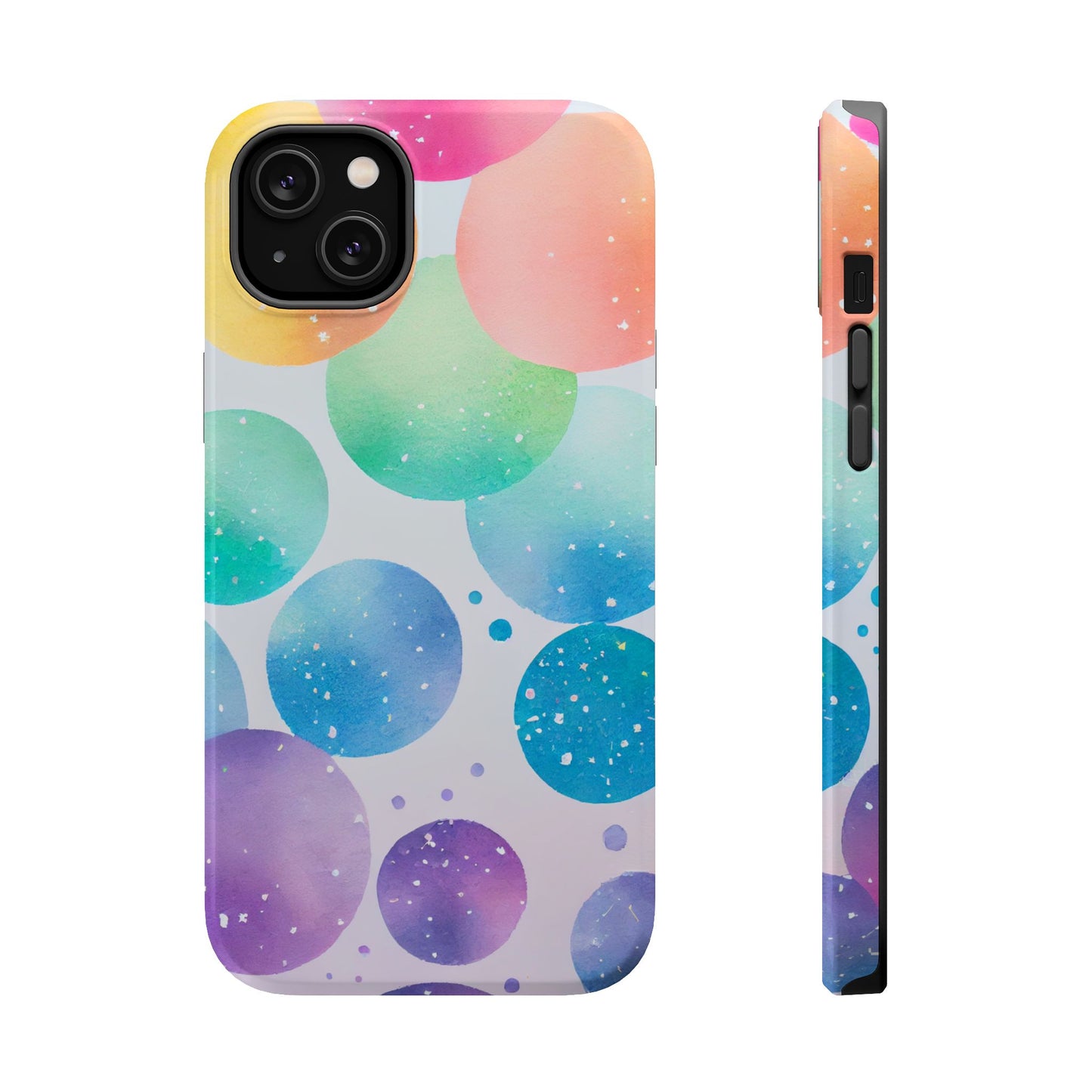 Pastel Galaxy Bubbles  MagSafe iPhone Case – Slim Design, Glossy Finish