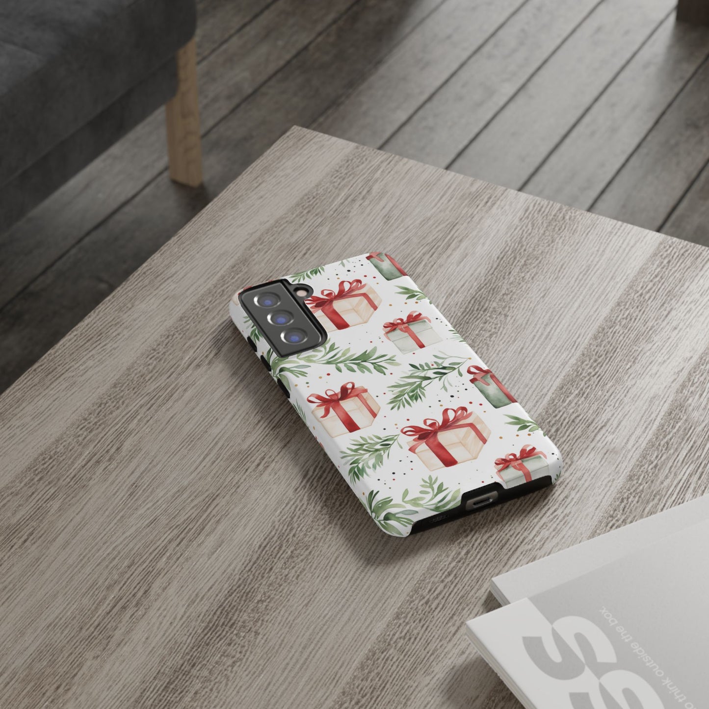 Watercolor Holiday Gifts & Greenery - Samsung Galaxy Series Case