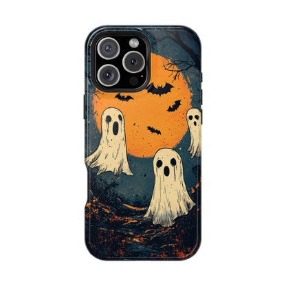 Haunted Ghosts & Full Moon MagSafe iPhone Case – Spooky Halloween Design