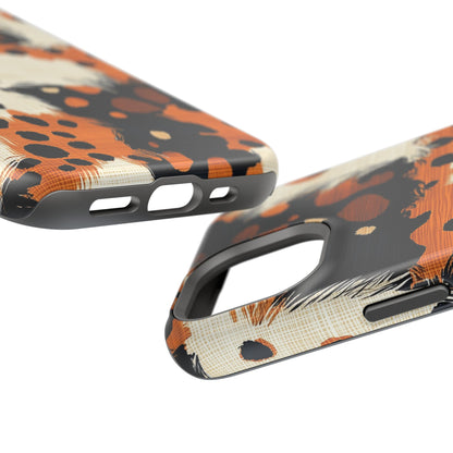 MagSafe iPhone Case: Cheetah Plaid – Brown & Black Pattern