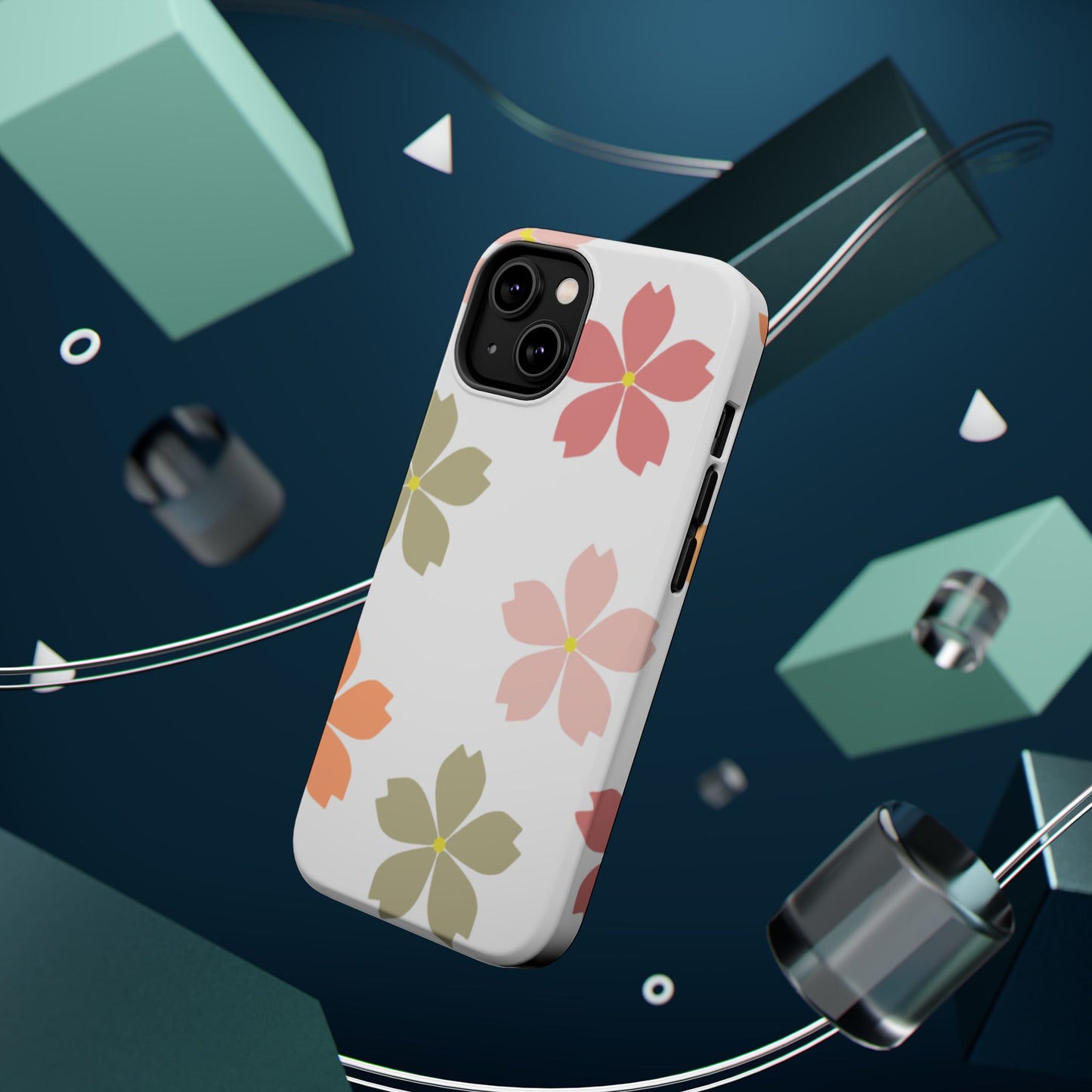 Pastel Sakura Blossom Tough MagSafe iPhone Case – Durable Design with Soft Matte Finish