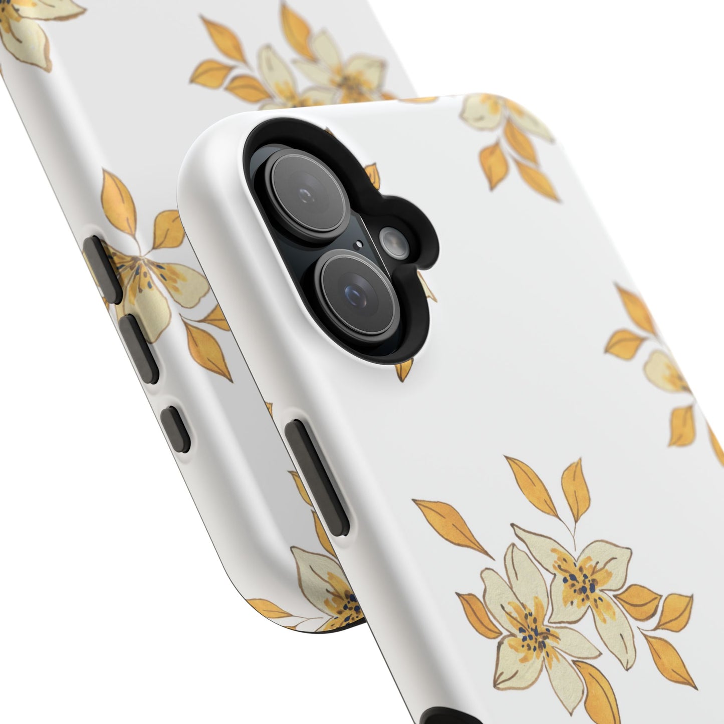 Delicate Yellow Blossom MagSafe iPhone Case – Minimalist Floral Design with Matte Finish