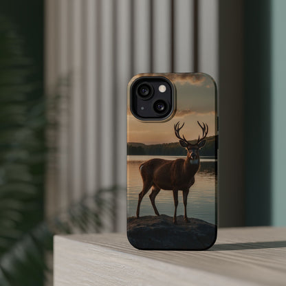 Majestic Stag at Sunset – MagSafe iPhone Case