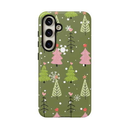 Whimsical Christmas Tree Pattern – Samsung Galaxy Series Case