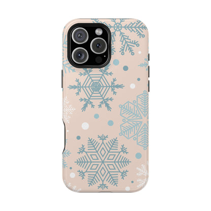 Winter Snowflakes MagSafe iPhone Case – Shockproof, Smooth Matte Finish, Dual-Layer Protection