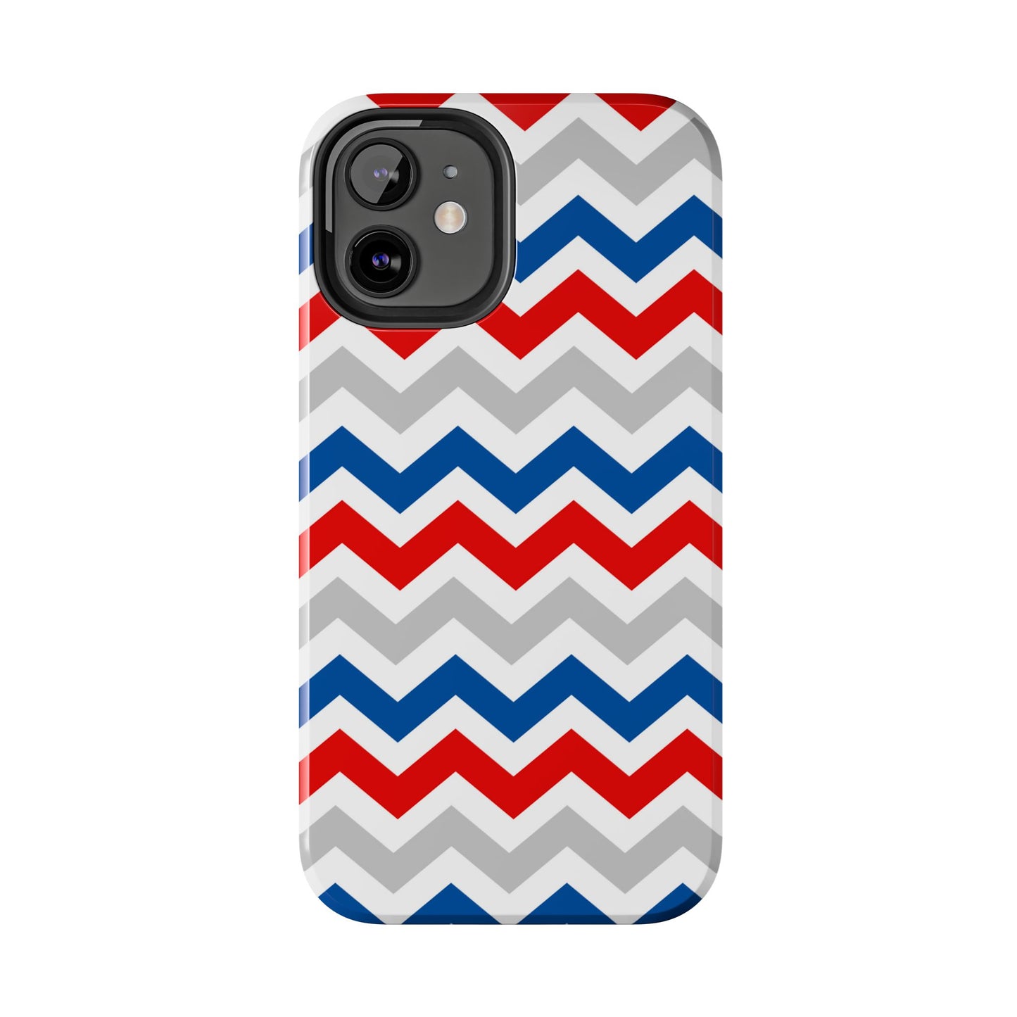 Patriotic Red, White & Blue Chevron – Geometric iPhone Case