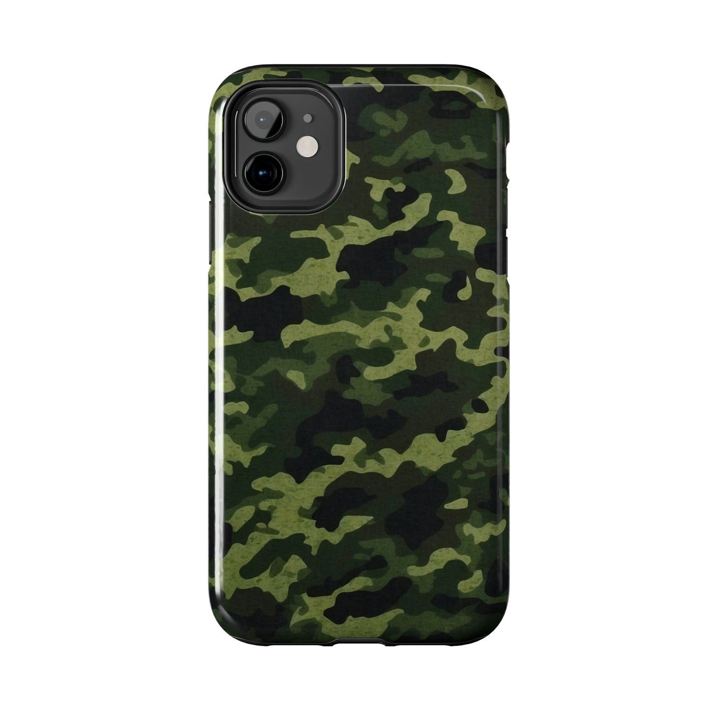 Dark Green Camouflage – iPhone Case, Rugged and Slim Design