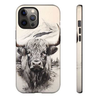 Western Highland Cow Case | Durable Farmhouse Design