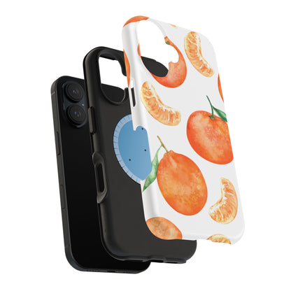 Tangerine Dreams Tough MagSafe iPhone Case – Watercolor Orange Design, Shockproof Dual Protection