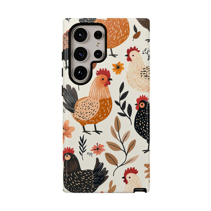 Samsung Galaxy Case: Cluckin' Vintage – Chickens & Leaves