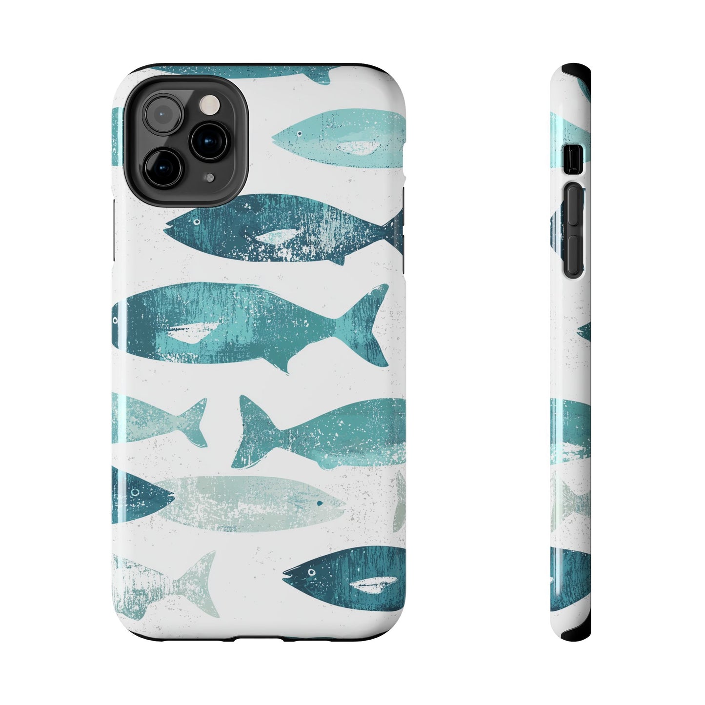 Vintage Blue Fish Print - iPhone Series Case