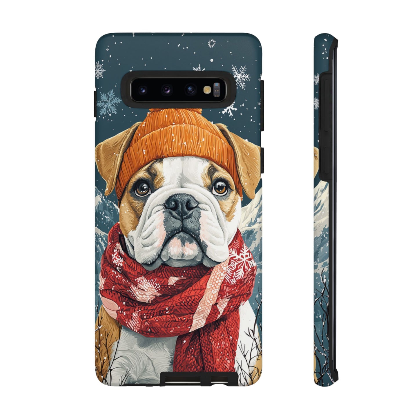 Cozy French Bulldog Samsung Galaxy Case – Rustic Fireplace Protective Cover