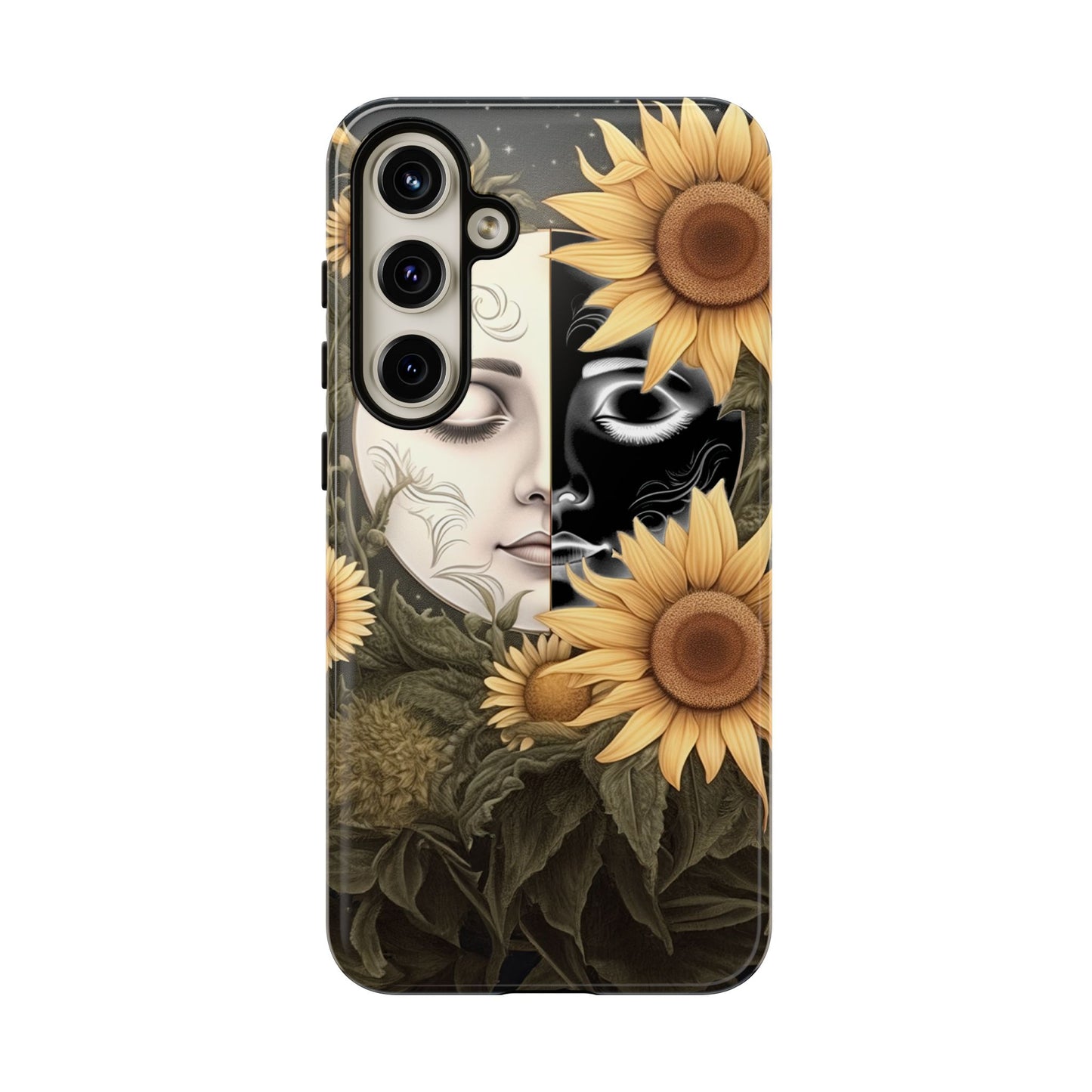 Sunflower Moon and Stars Samsung Galaxy Case – Ethereal Art Design