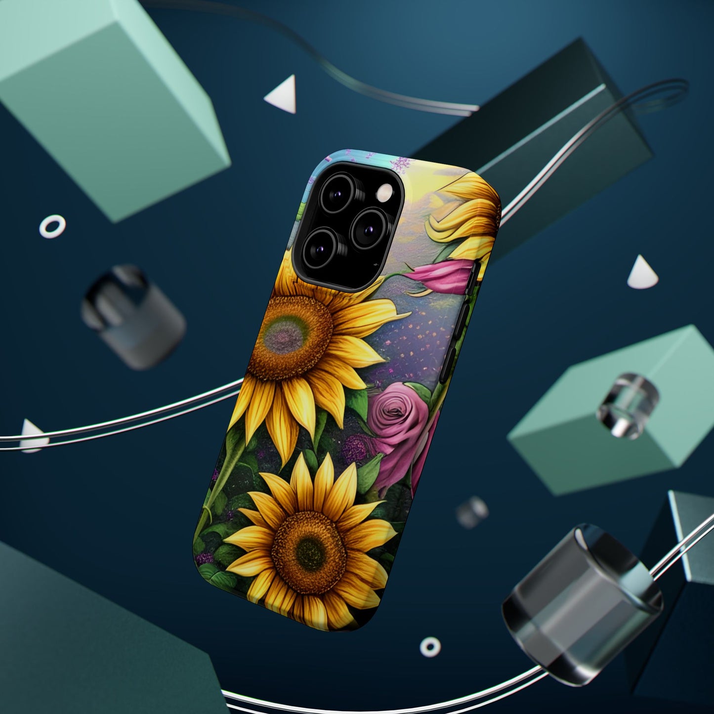 Whimsical Sunflower & Rose Garden - MagSafe iPhone Series Case