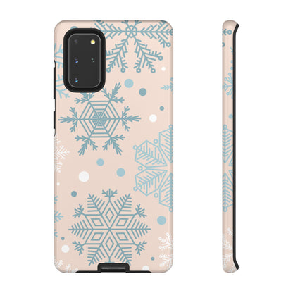 Winter Snowflakes Samsung Galaxy Case – Shockproof, Smooth Matte Finish, Dual-Layer Protection