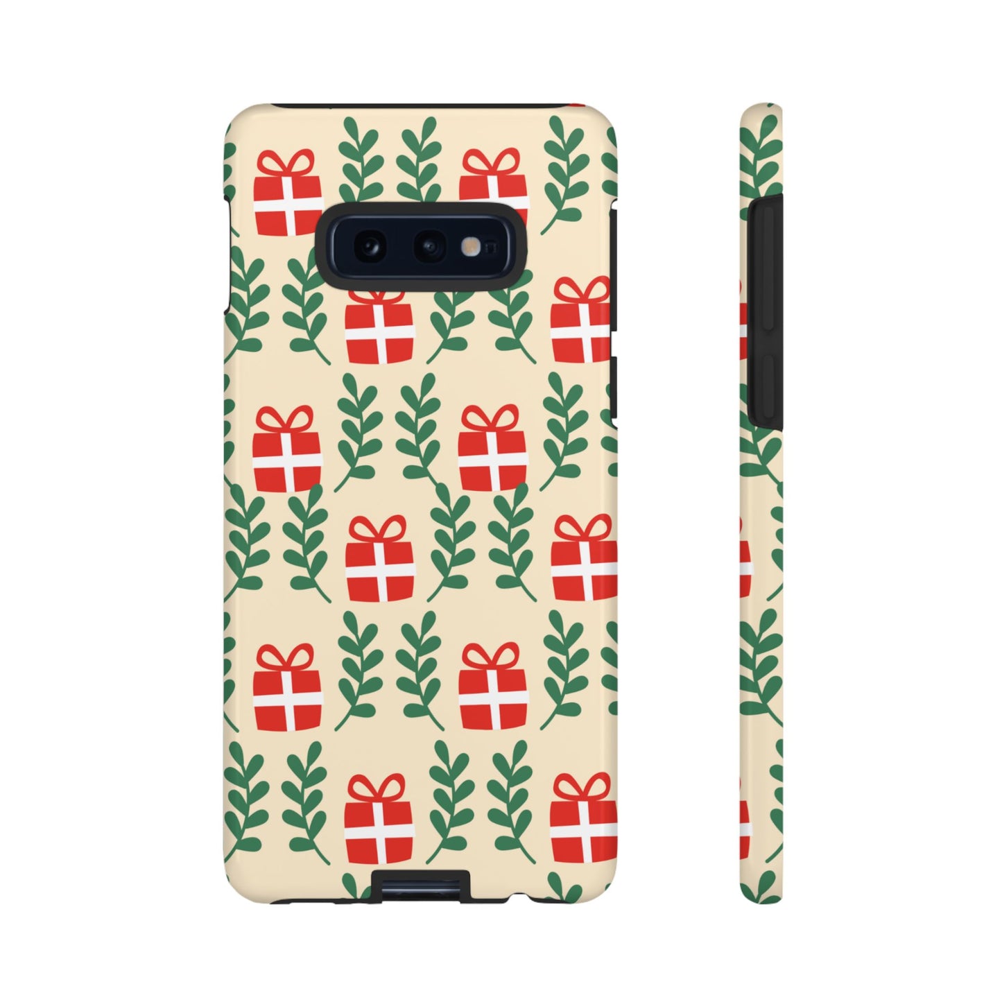 Samsung Galaxy Case: Holiday Cheer – Red Gifts & Green Leaves