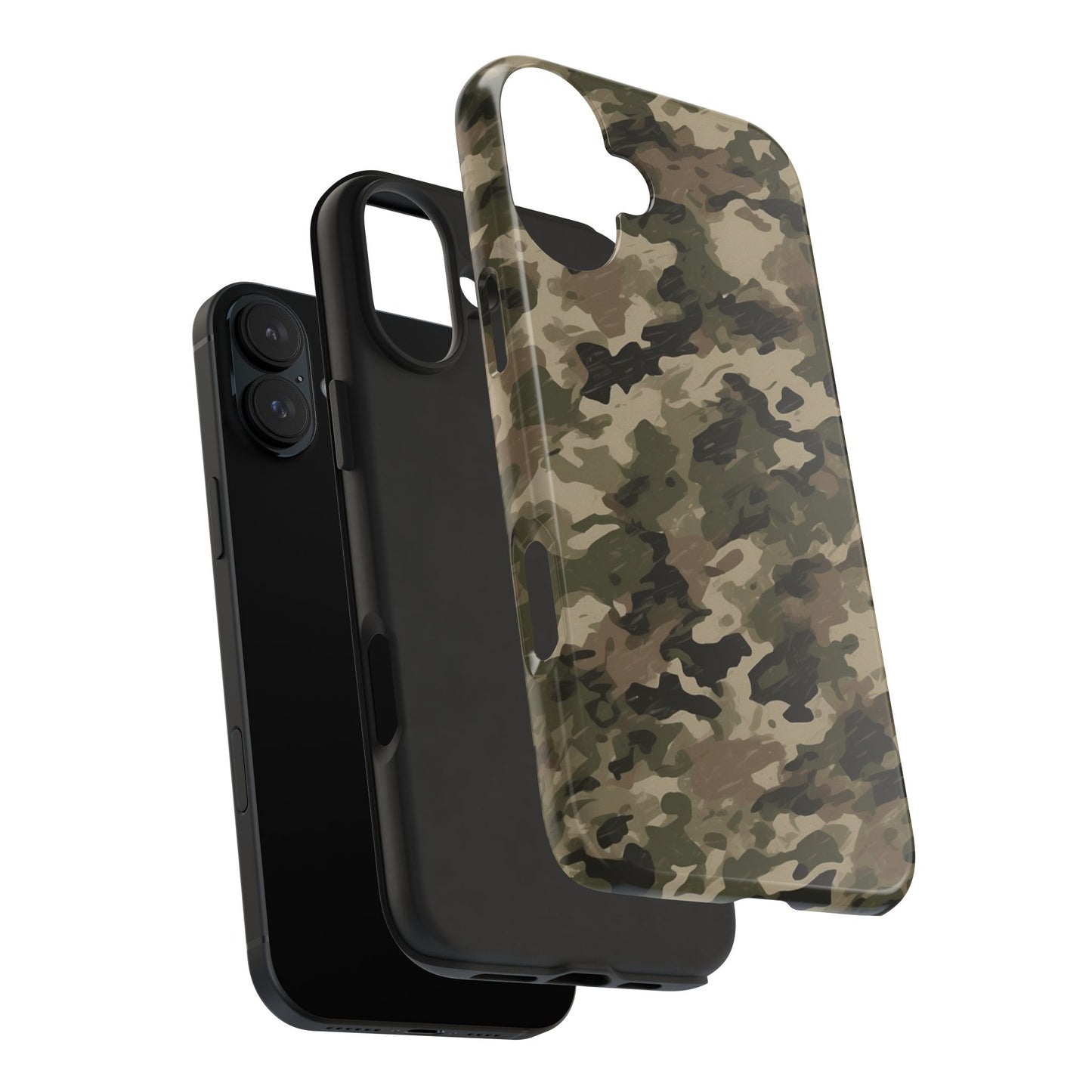 Classic Light Brown Camouflage – Durable iPhone Case with Timeless Design